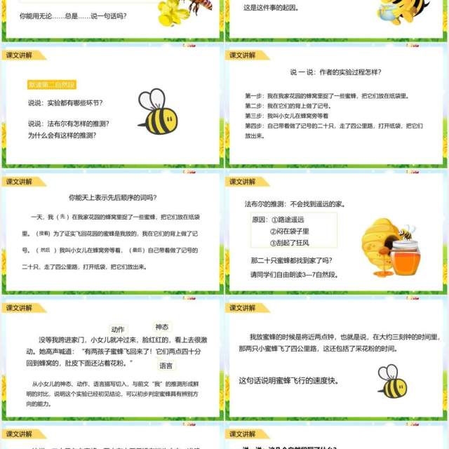 人教版三年级语文下册蜜蜂语文课件PPT模板 人教版三年级语文下册蜜蜂语文课件PPT模板