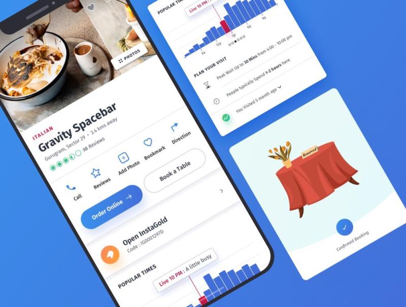 高品质的旅行和食品预订应用程序UI工具包，Tripto旅行和食品移动应用程序UI工具包