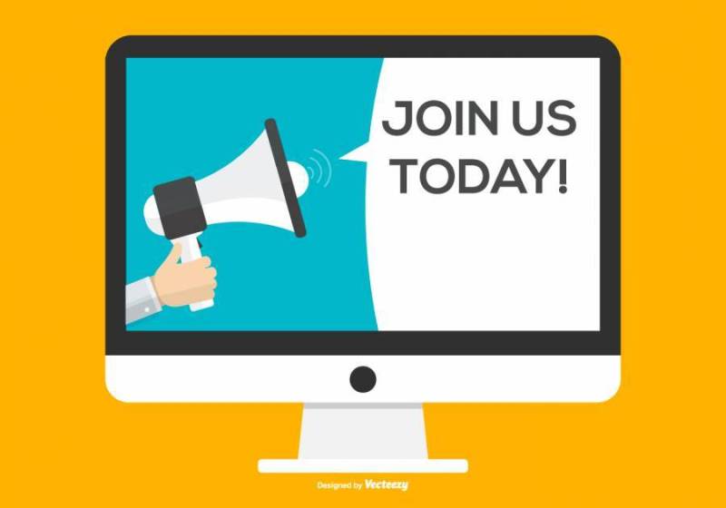 平面样式加入我们插图