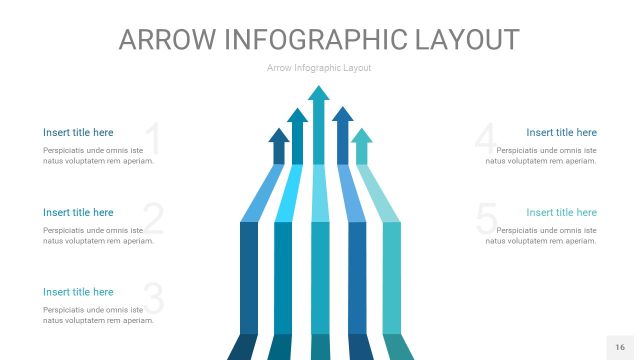 天蓝绿箭头PPT信息图表16