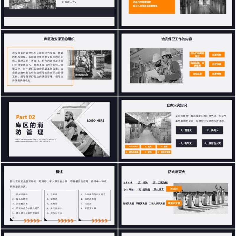 简约风公司仓库安全管理知识培训PPT模板