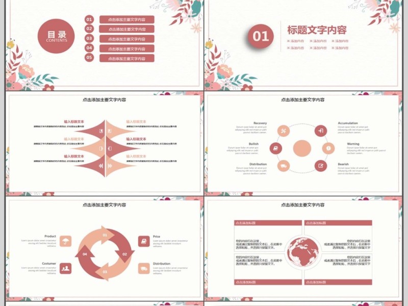小清新述职报告动态PPT