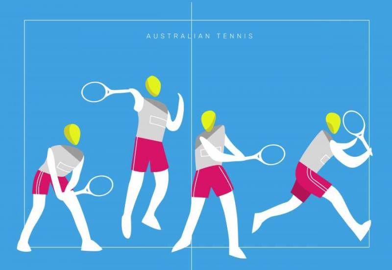 澳大利亚网球商标吉祥人传染媒介平的例证
