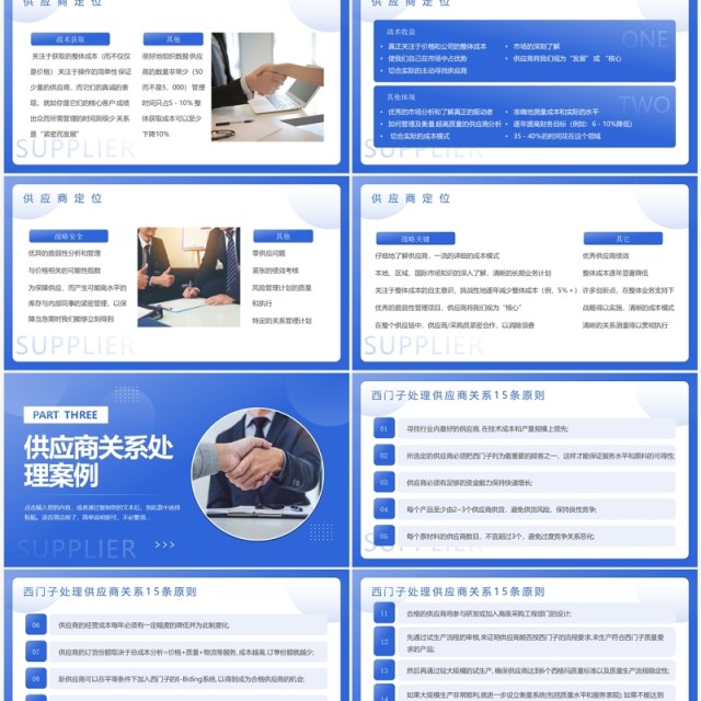 蓝色商务风供应商关系管理PPT模板 蓝色商务风供应商关系管理PPT模板