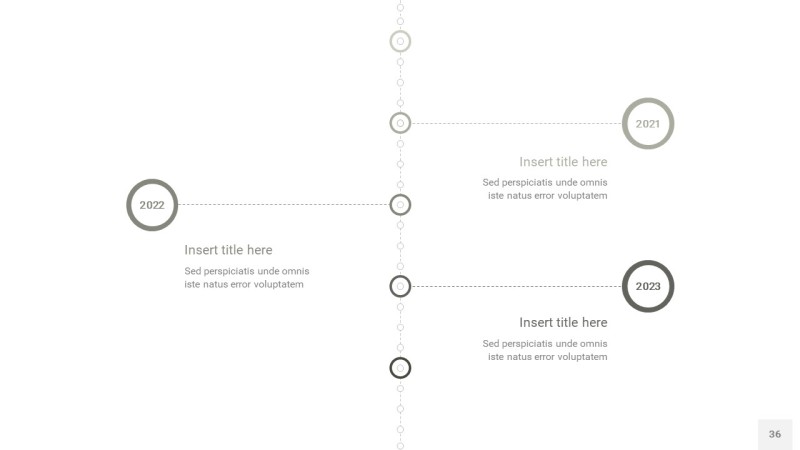 灰色时间轴PPT信息图36
