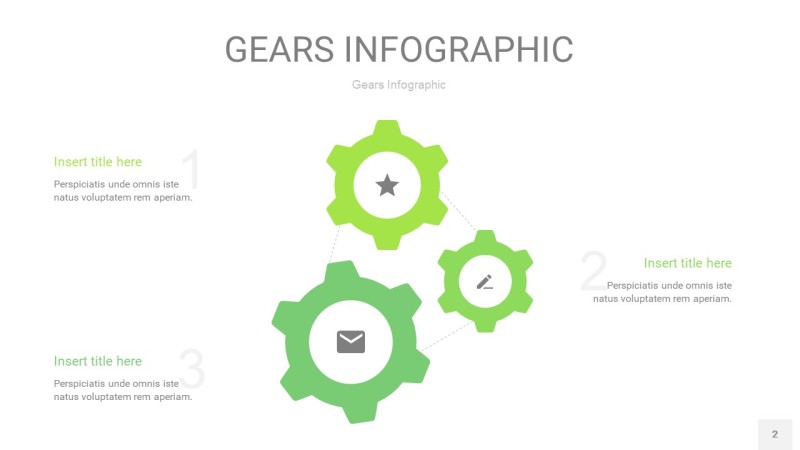 浅绿色齿轮PPT信息图2