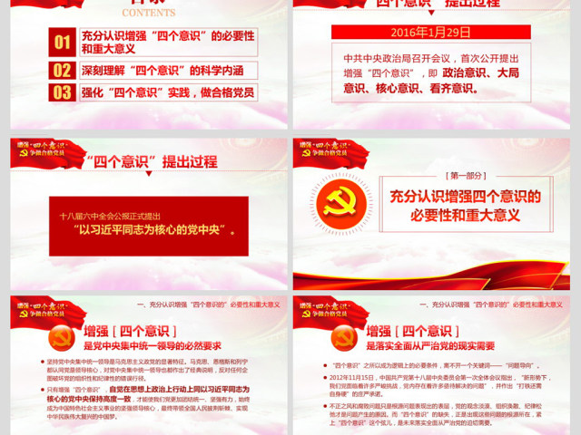 增强四个意识两学一做两会ppt课件 增强四个意识两学一做两会ppt课件