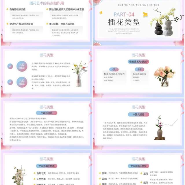 蓝色渐变清新风花艺知识培训PPT模板 蓝色渐变清新风花艺知识培训PPT模板