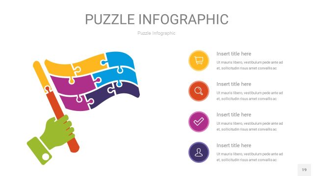 多彩拼图PPT图表19