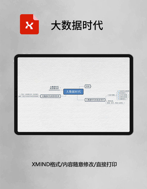  大数据时代思维导图XMind模板