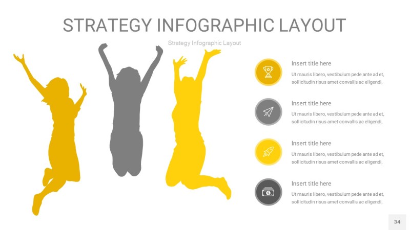 灰黄色战略计划统筹PPT信息图34
