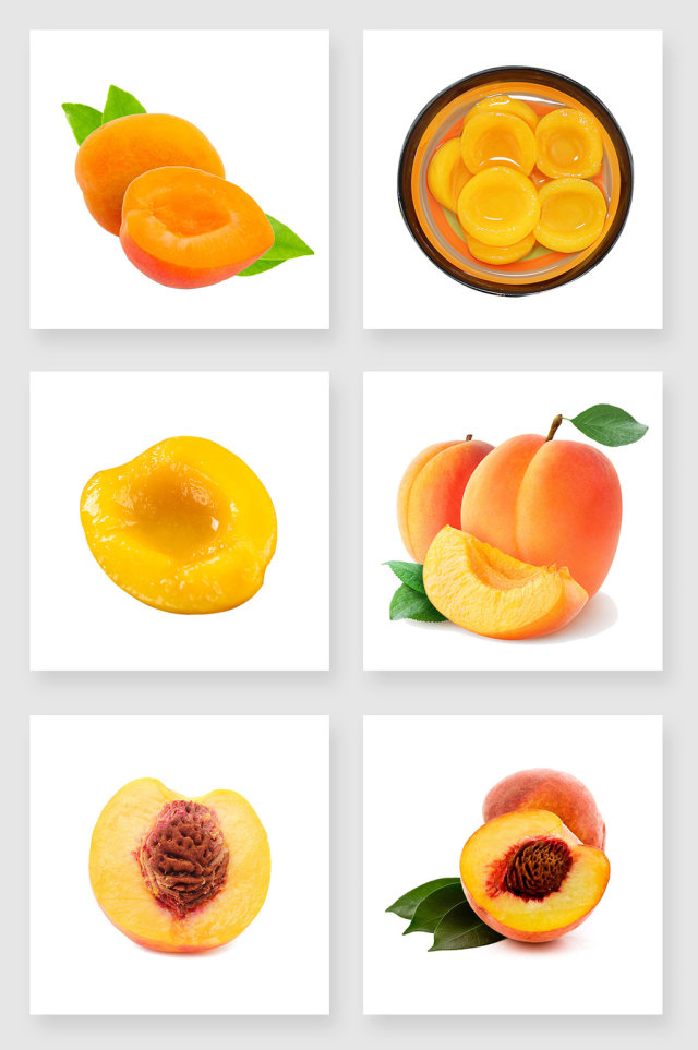 美味的黄桃设计元素