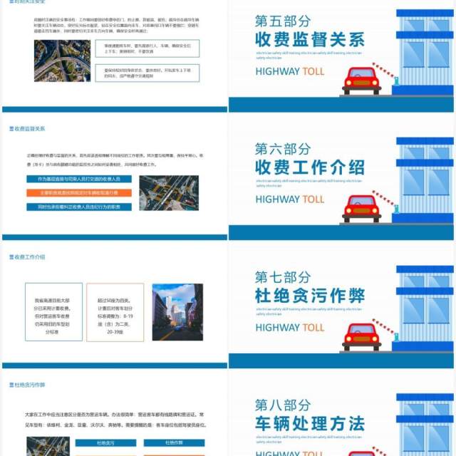 高速公路监督关系高速公路收费员培训动态PPT模板