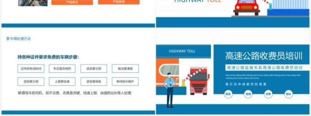 高速公路监督关系高速公路收费员培训动态PPT模板