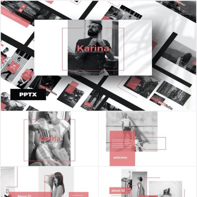 时尚作品图片展示PPT模板KARINA - Powerpoint Template 时尚作品图片展示PPT模板KARINA - Powerpoint Template