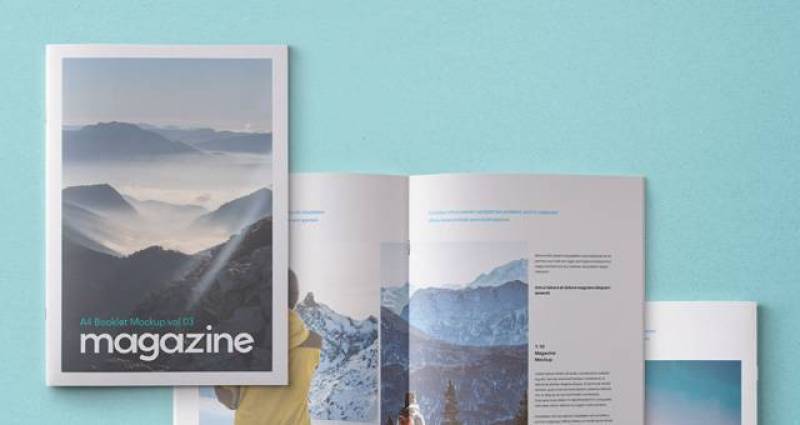 A4 Psd Magazine Booklet Mockup Vol3