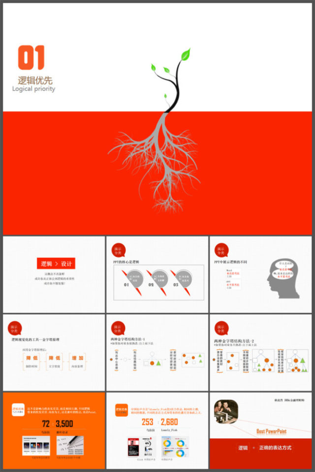 逻辑思维PPT模板下载