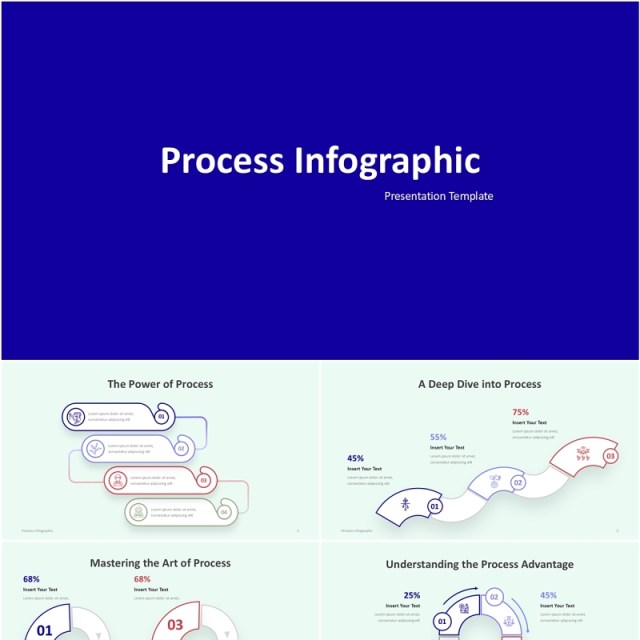 流程图信息图表PPT模板Process Infographic - Presentation Template