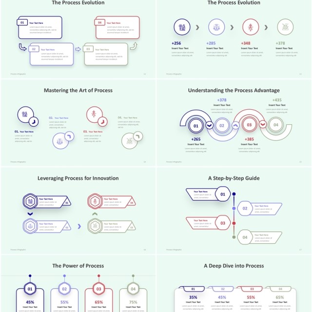 流程图信息图表PPT模板Process Infographic - Presentation Template