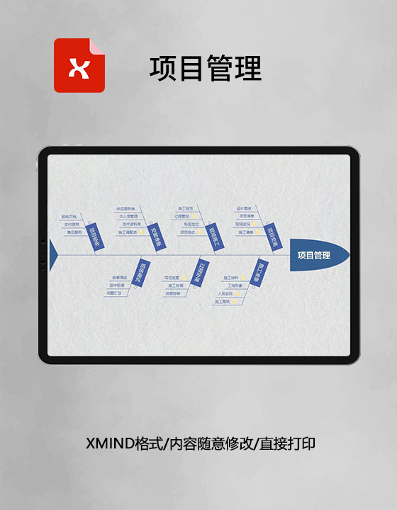 思维导图项目管理XMind模板 思维导图项目管理XMind模板