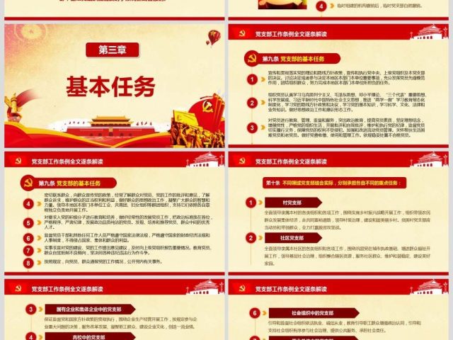 原创2018中国共产党支部工作条例党课PPT-版权可商用