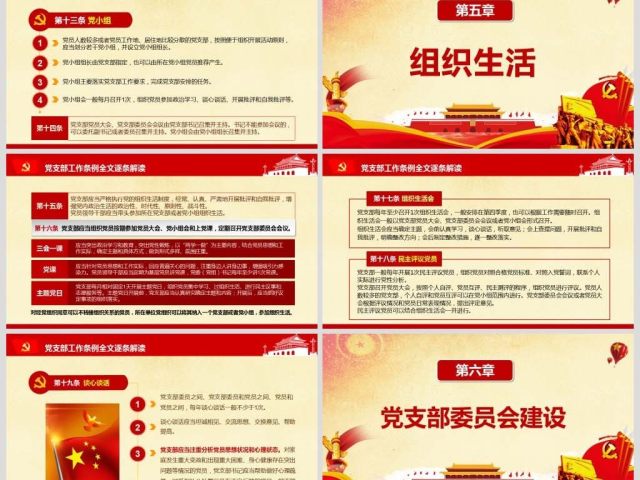 原创2018中国共产党支部工作条例党课PPT-版权可商用