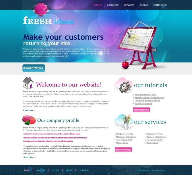 国外网页模板PSD分层