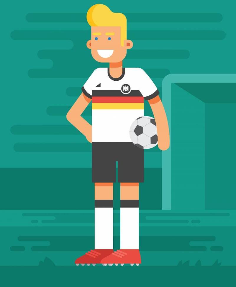 德国足球人物插图