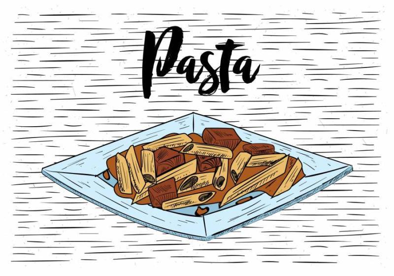 手绘矢量食物插画