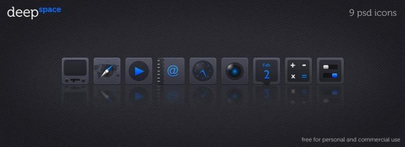 Deep icons PSD