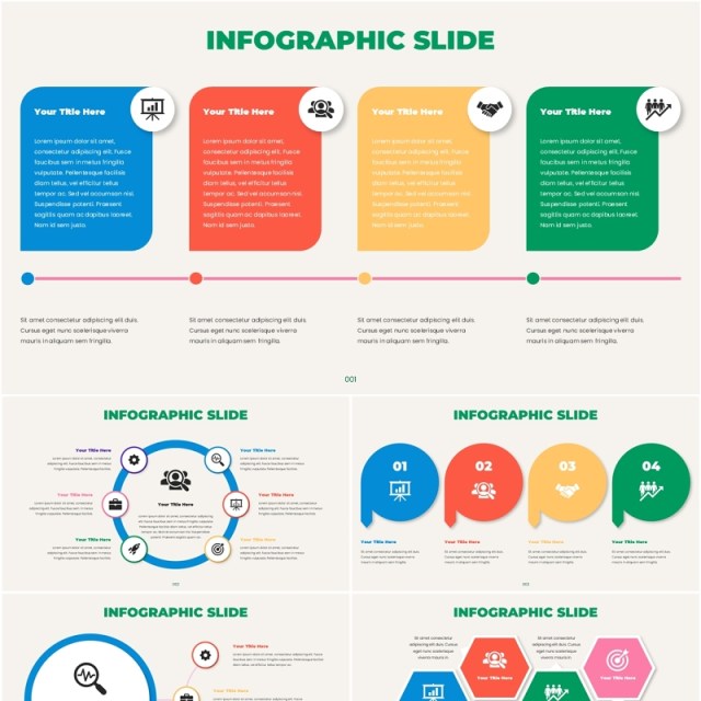 商业箭头流程图信息图表PPT素材Infographic Presentation