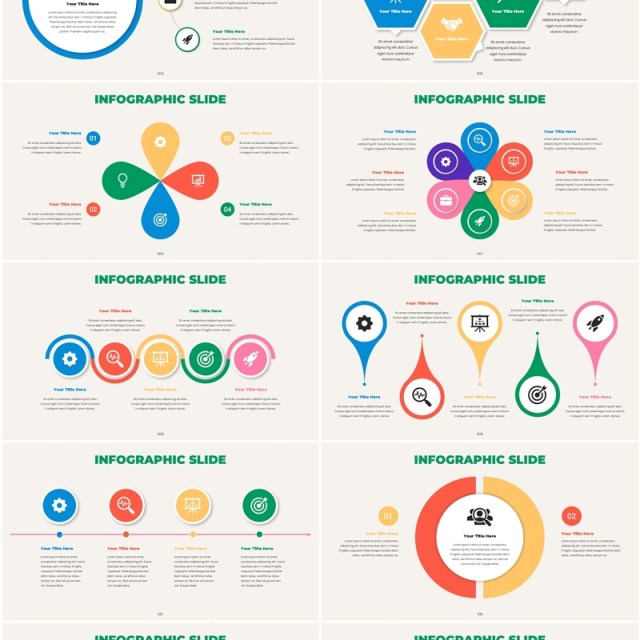 商业箭头流程图信息图表PPT素材Infographic Presentation