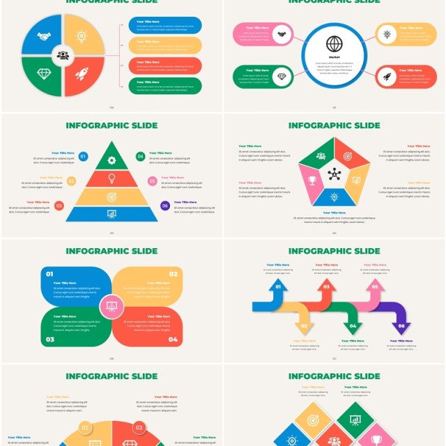 商业箭头流程图信息图表PPT素材Infographic Presentation