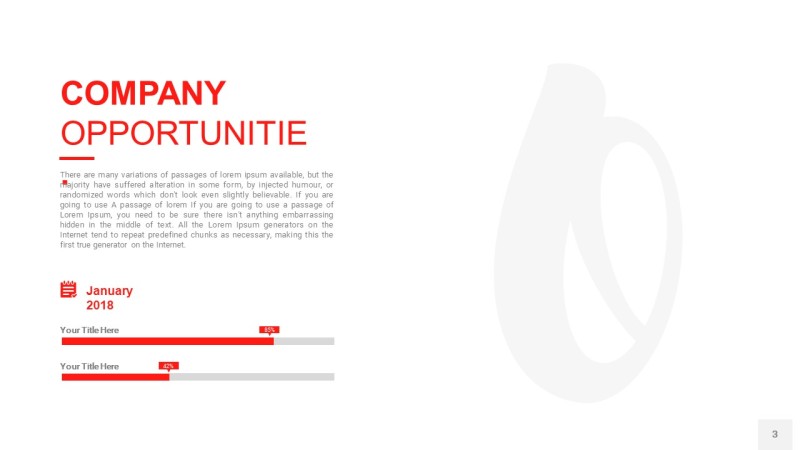 红色SWOT图表PPT3