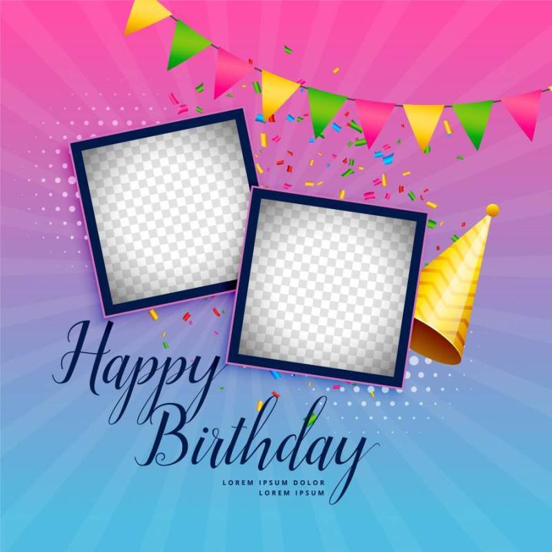 生日快乐庆祝背景与相框