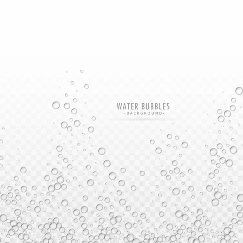 透明的水泡沫矢量在白色背景上