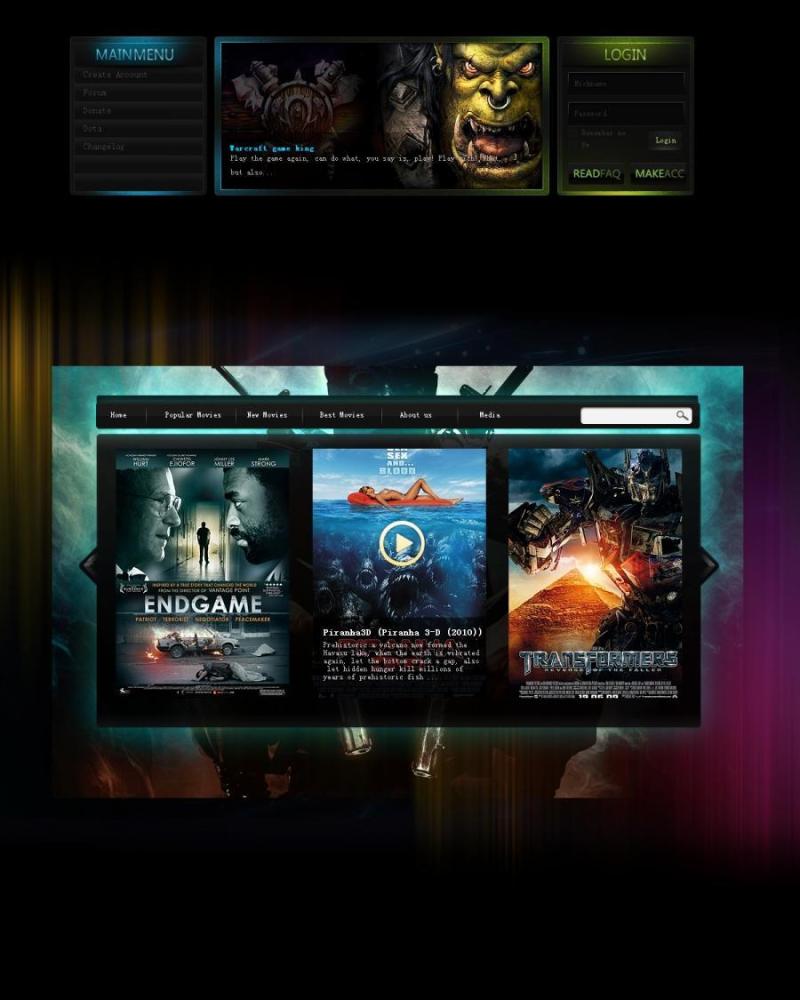 BOZ-游戏网站PSD分层