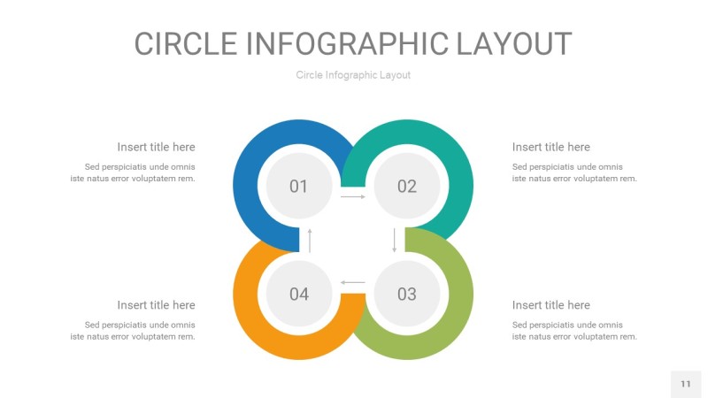 多彩圆形PPT信息图11