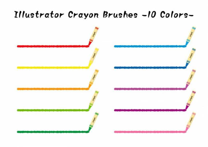 蜡笔的画笔素材