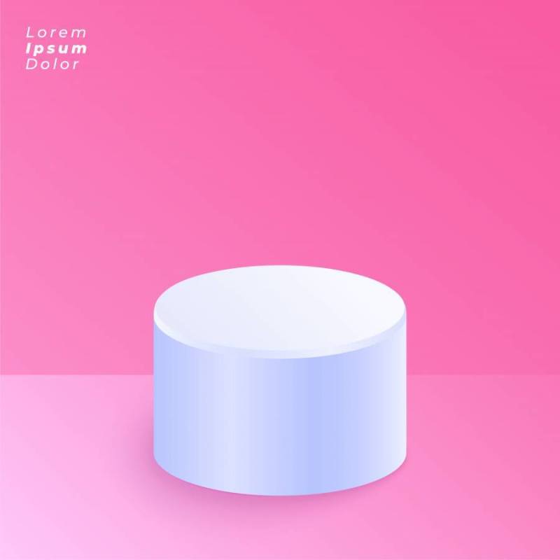 与圆的指挥台的空的演播室背景