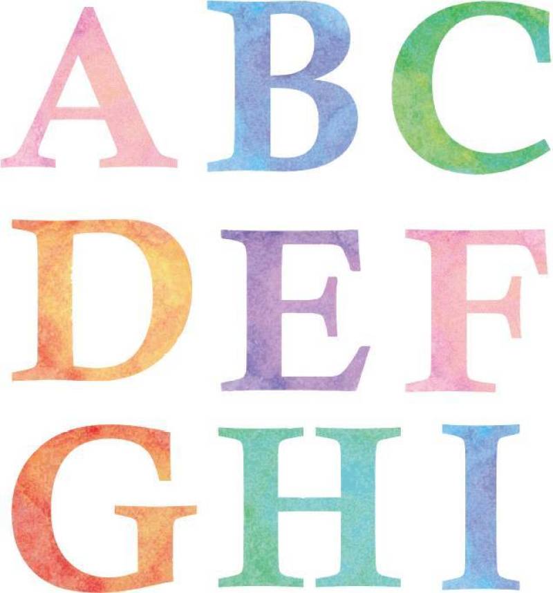 字母表ABC水彩微风