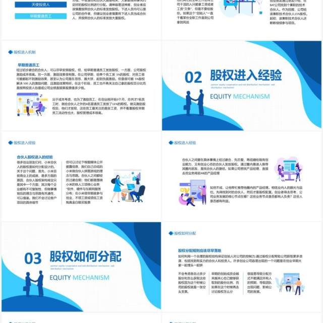 合伙人股权合作及退出分配机制动态PPT模板 合伙人股权合作及退出分配机制动态PPT模板