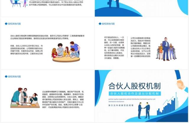 合伙人股权合作及退出分配机制动态PPT模板 合伙人股权合作及退出分配机制动态PPT模板