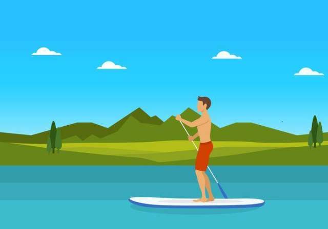 Paddleboard传染媒介的人