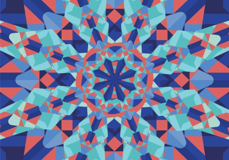 万花筒图案矢量