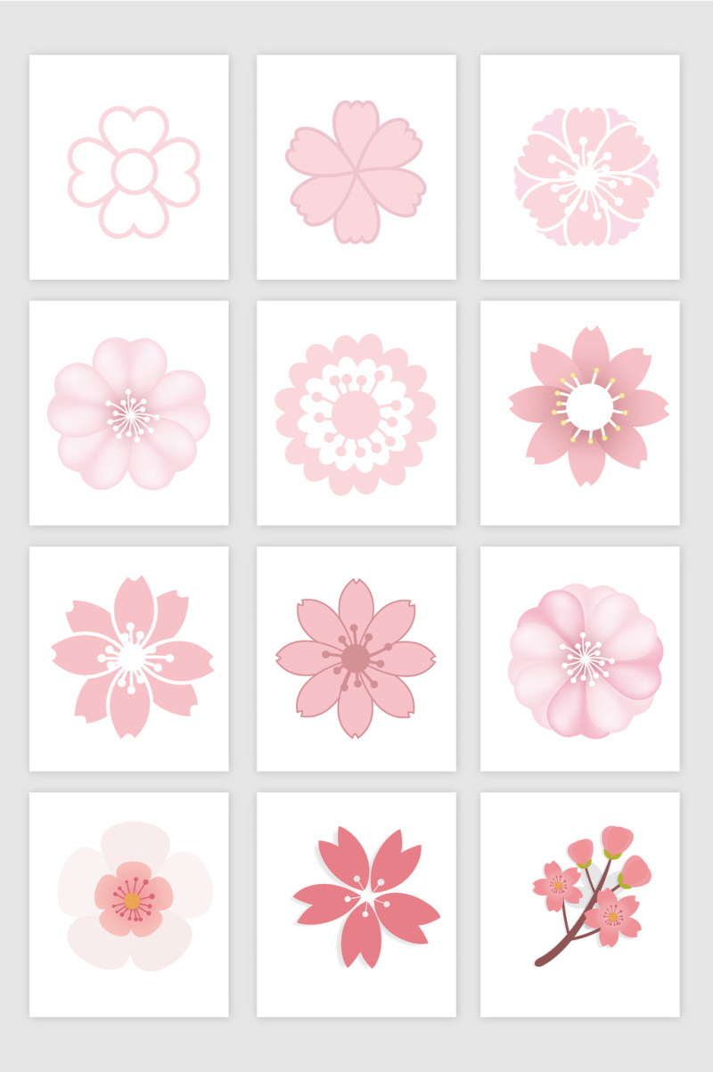 花朵矢量元素素材