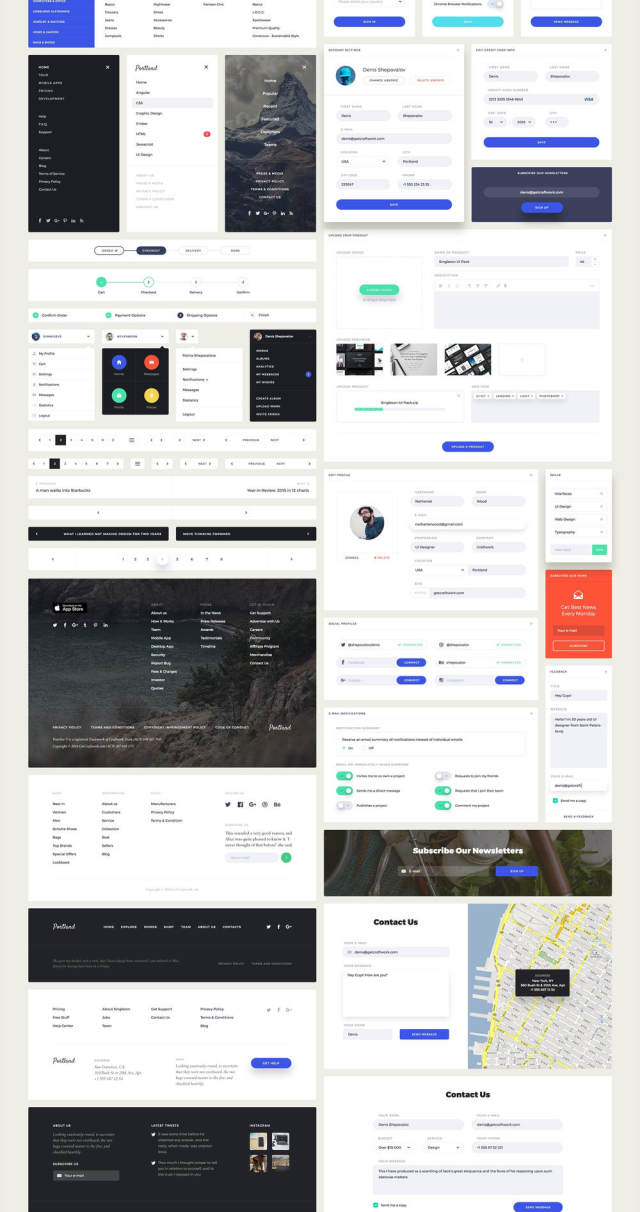 网页设计的理想工具,波特兰UI套件 网页设计的理想工具,波特兰UI套件
