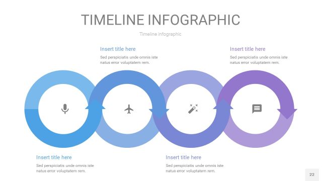 紫蓝色时间轴PPT信息图22