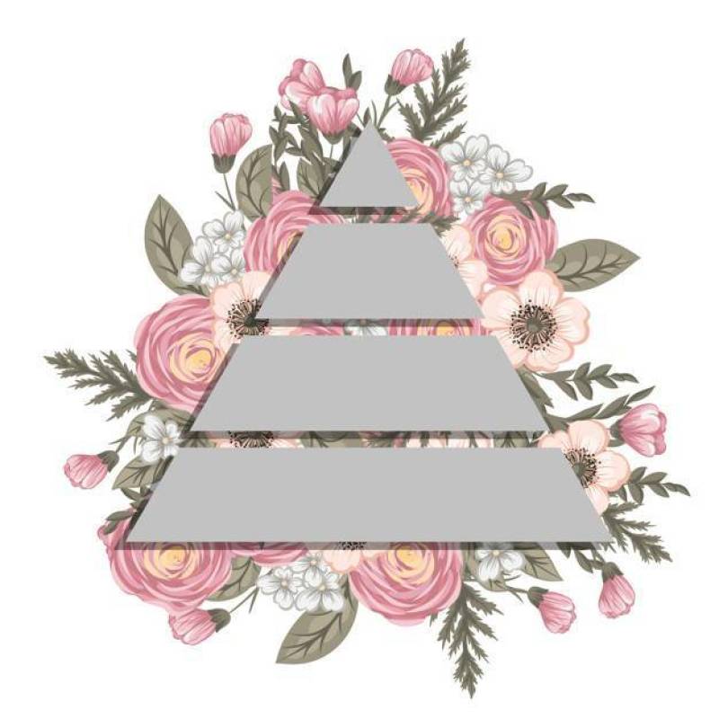 与几何元素的花卉背景设计