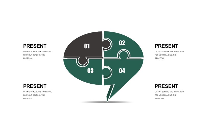 墨绿色创意设计PPT图表-11